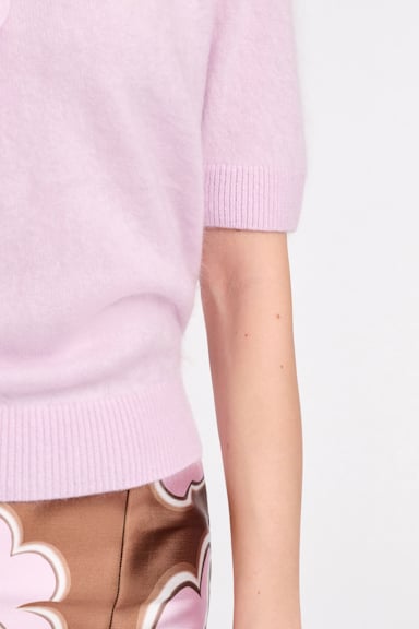 Dorothee Schumacher Fluffy wash short sleeve pullover orchidee