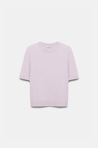 Dorothee Schumacher Fluffy wash short sleeve pullover orchidee