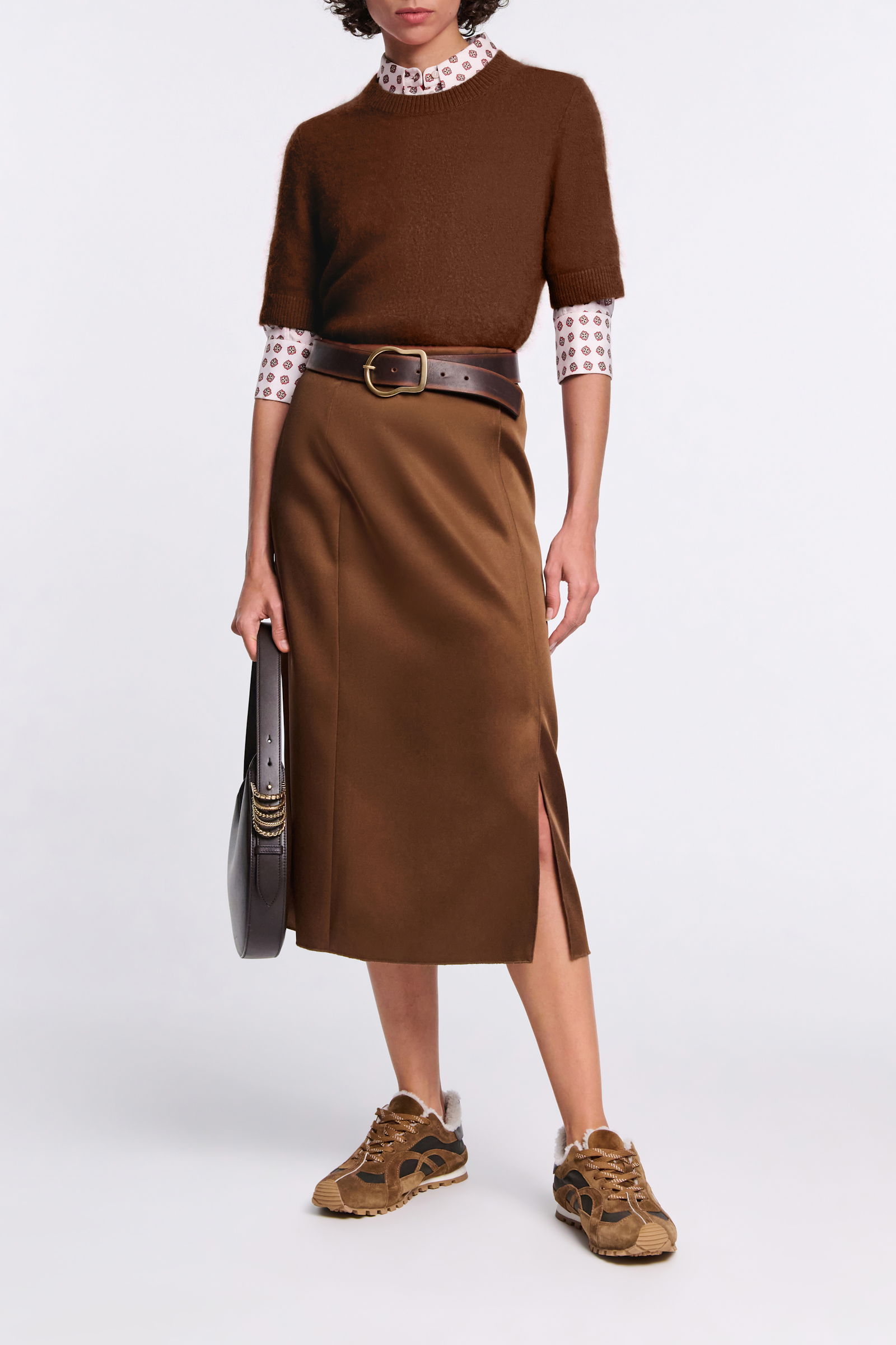 Dorothee Schumacher Fluffy Pullover mit halbem Arm coffee