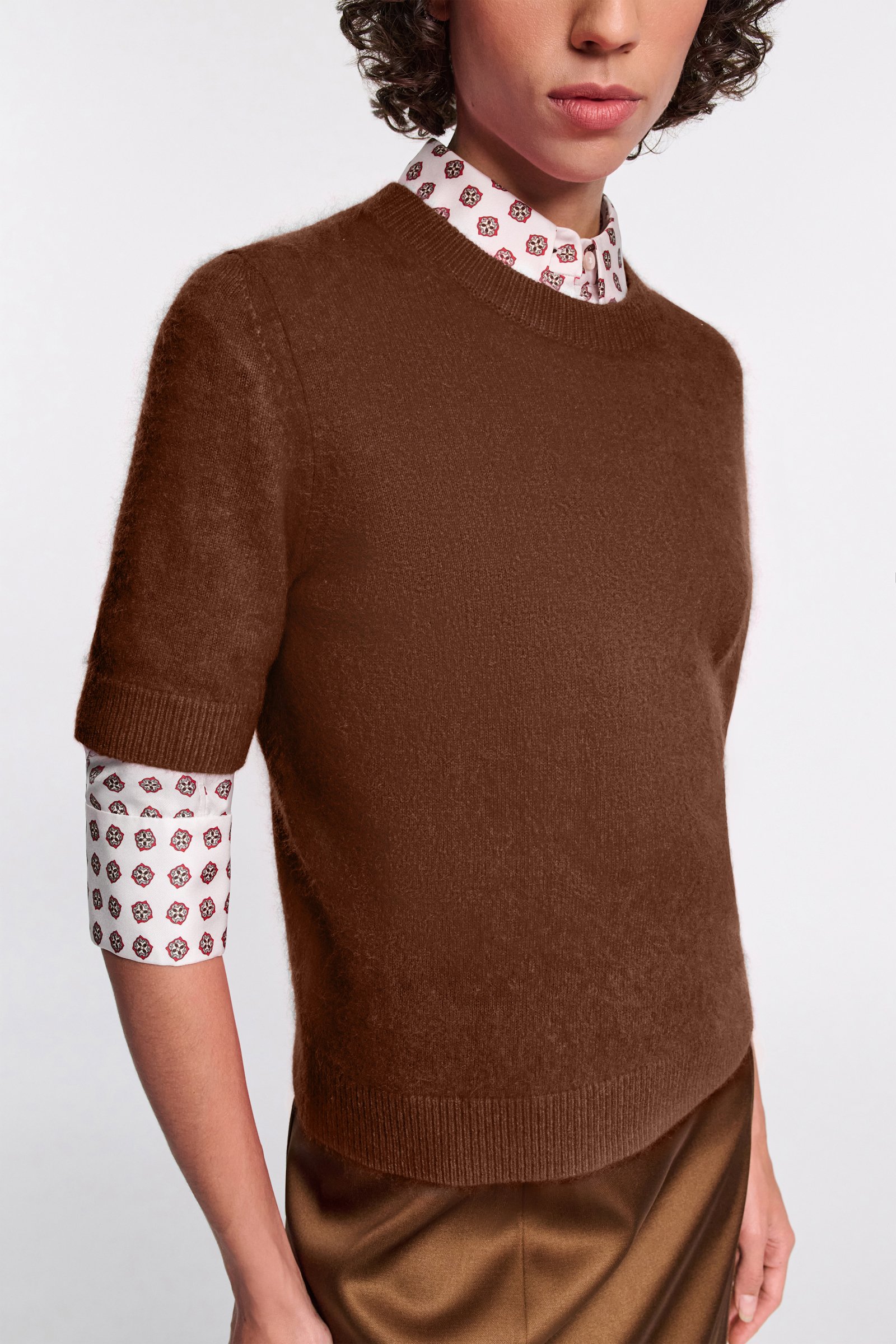 Dorothee Schumacher Fluffy Pullover mit halbem Arm coffee