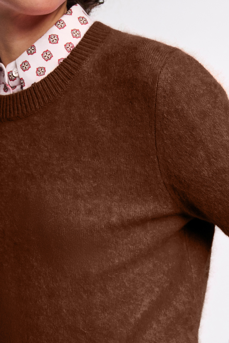Dorothee Schumacher Fluffy Pullover mit halbem Arm coffee