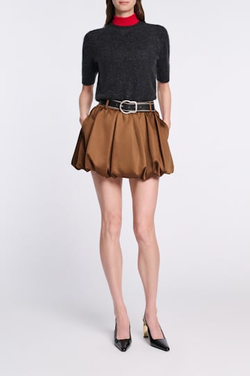 Dorothee Schumacher Fluffy Pullover mit halbem Arm charcoal melange