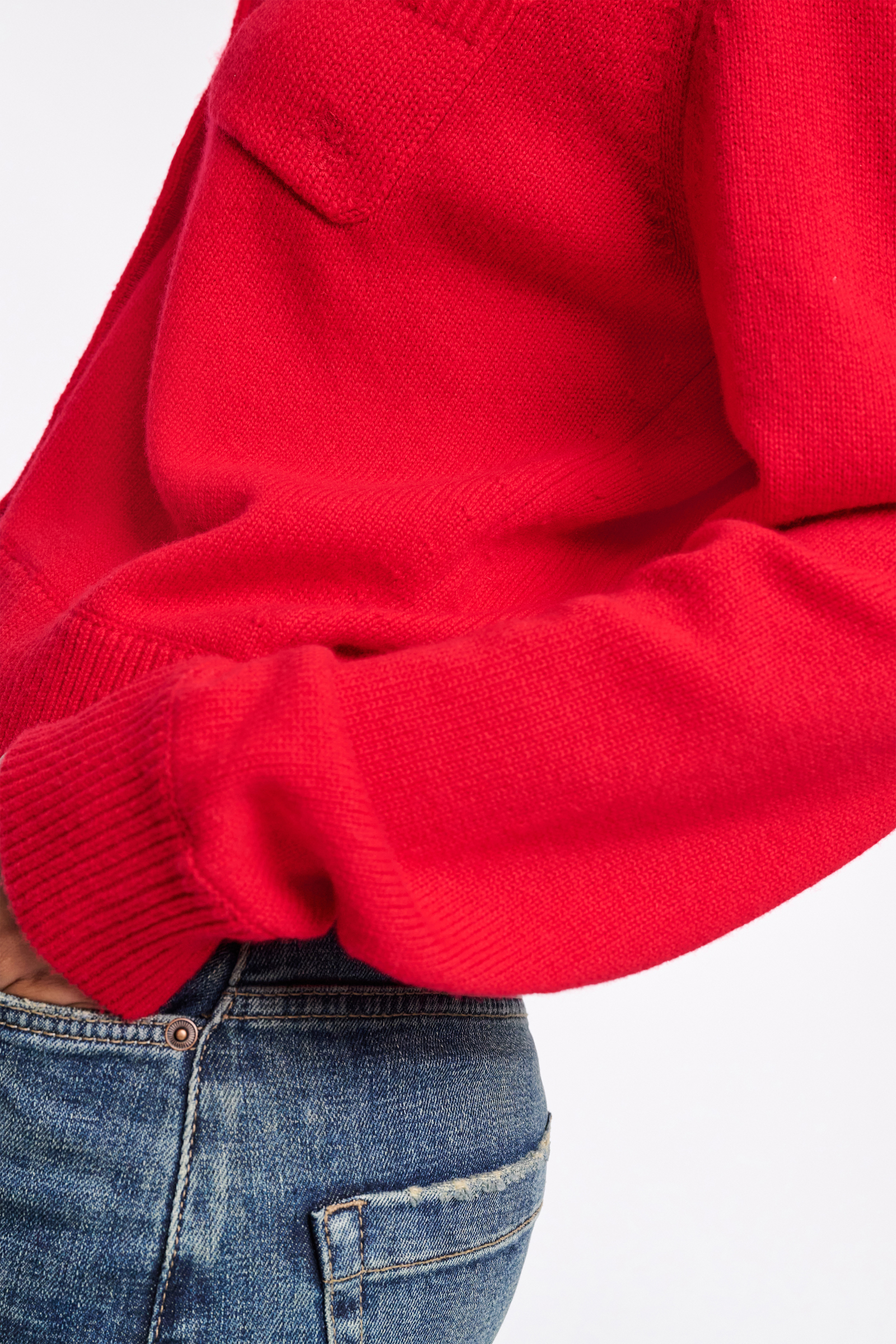 Dorothee Schumacher Fluffy Cardigan mit Hemdkragen lollipop