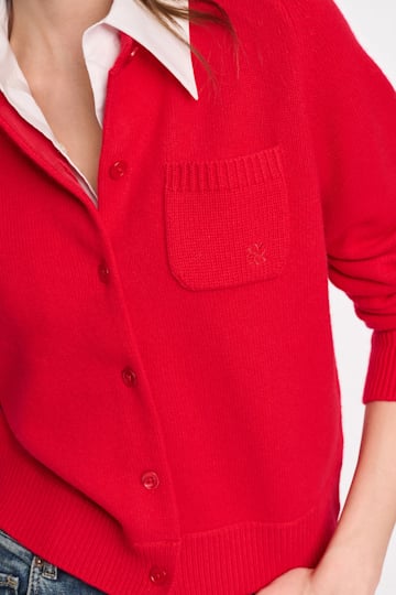 Dorothee Schumacher Fluffy Cardigan mit Hemdkragen lollipop