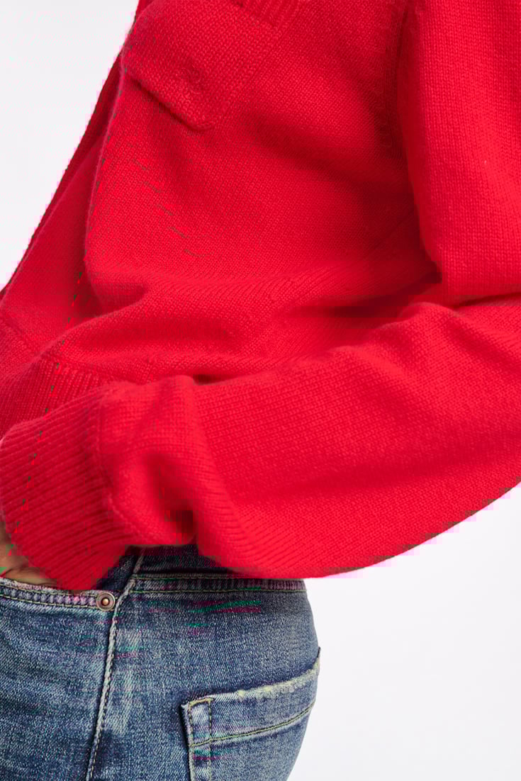 Dorothee Schumacher Fluffy Cardigan mit Hemdkragen lollipop