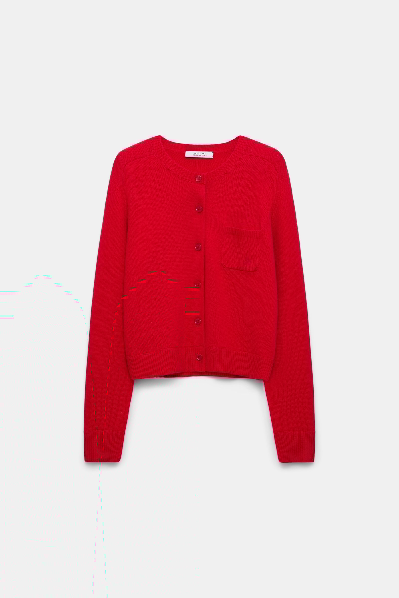 Dorothee Schumacher Fluffy Cardigan mit Hemdkragen lollipop