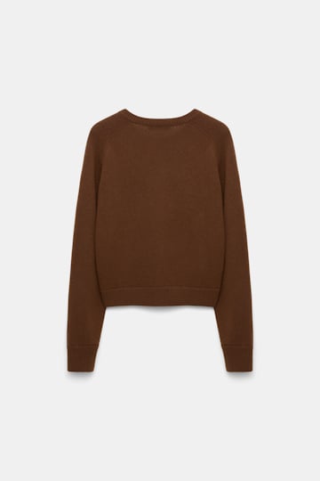Dorothee Schumacher Cardigan with contrast collar coffee