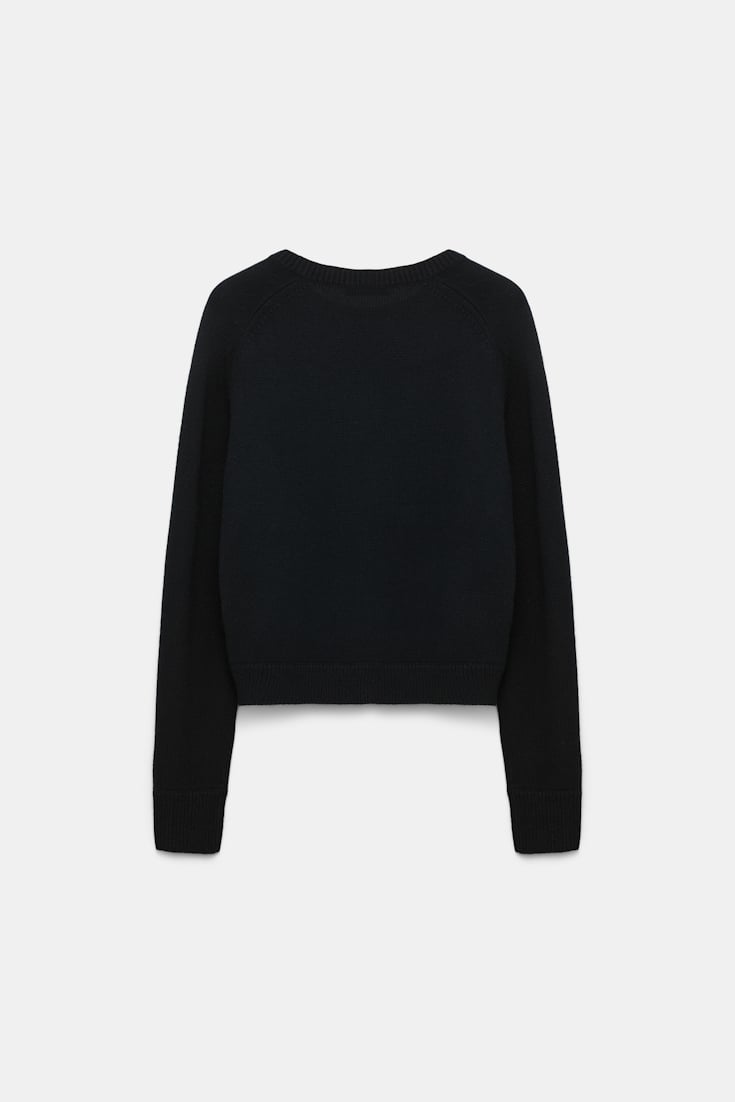 Dorothee Schumacher Fluffy Cardigan mit Hemdkragen pure black