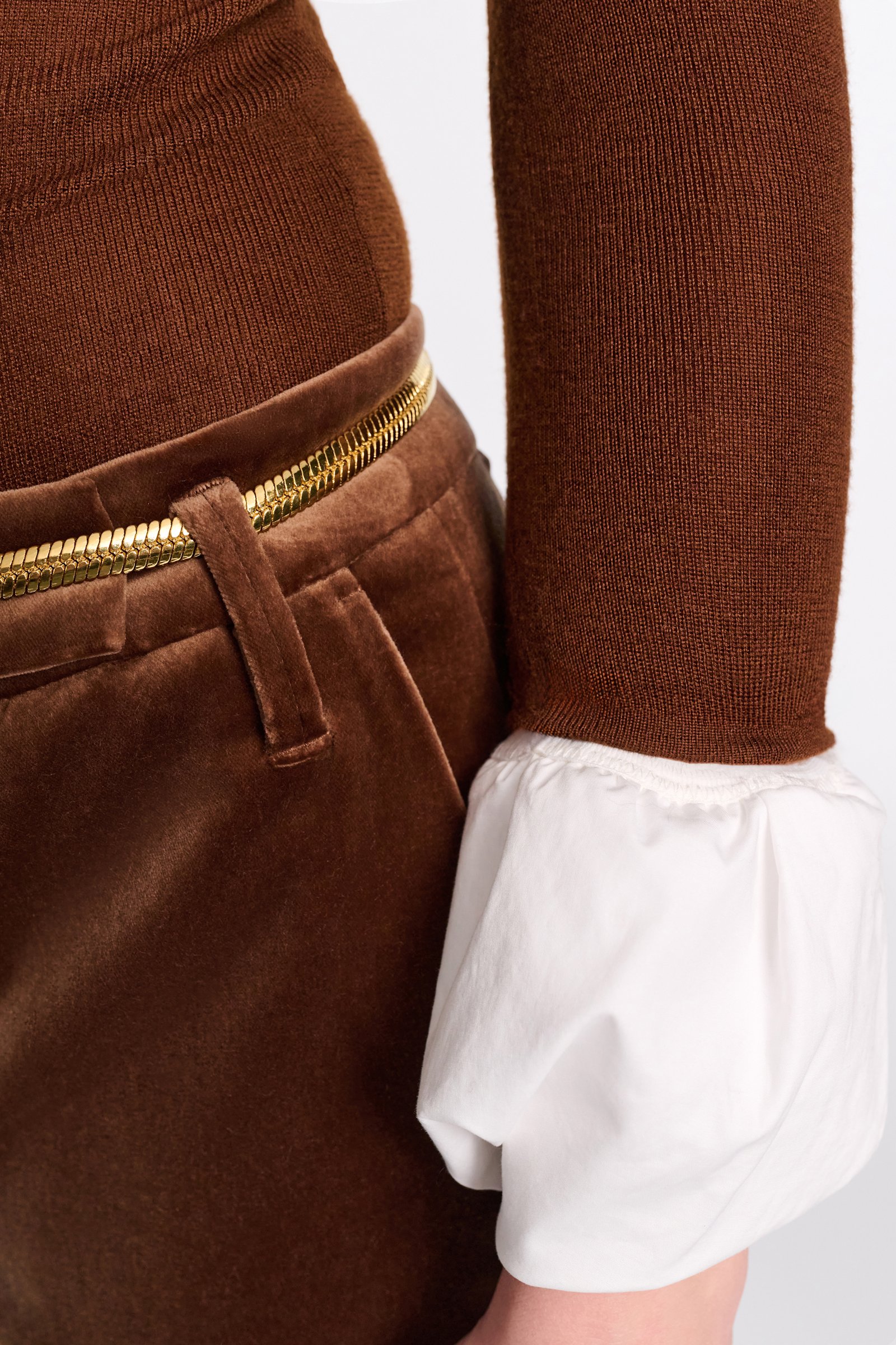 Dorothee Schumacher Pullover with contrast cuffs caramello