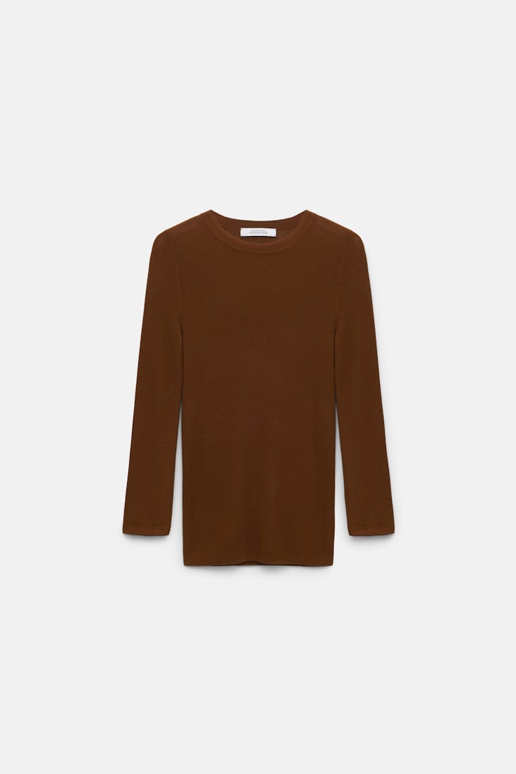 Dorothee Schumacher Pullover with contrast cuffs caramello