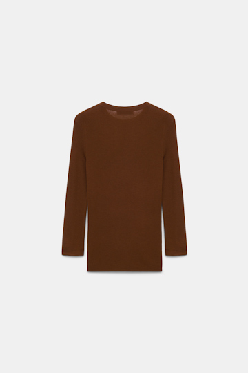 Dorothee Schumacher Pullover with contrast cuffs caramello