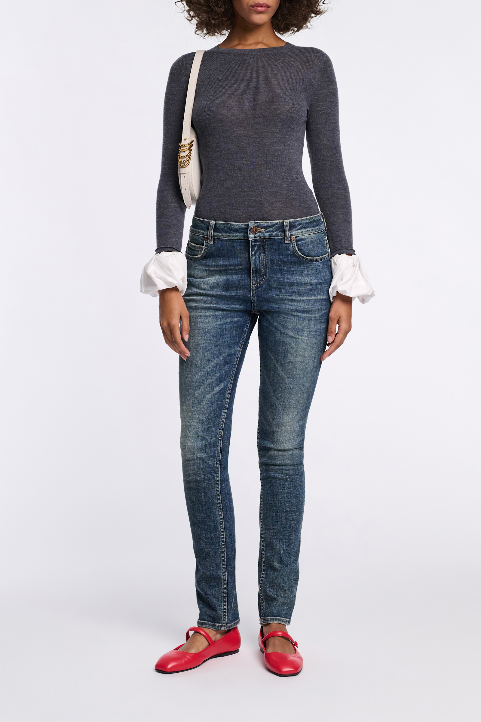 Dorothee Schumacher Pullover with contrast cuffs cool anthra