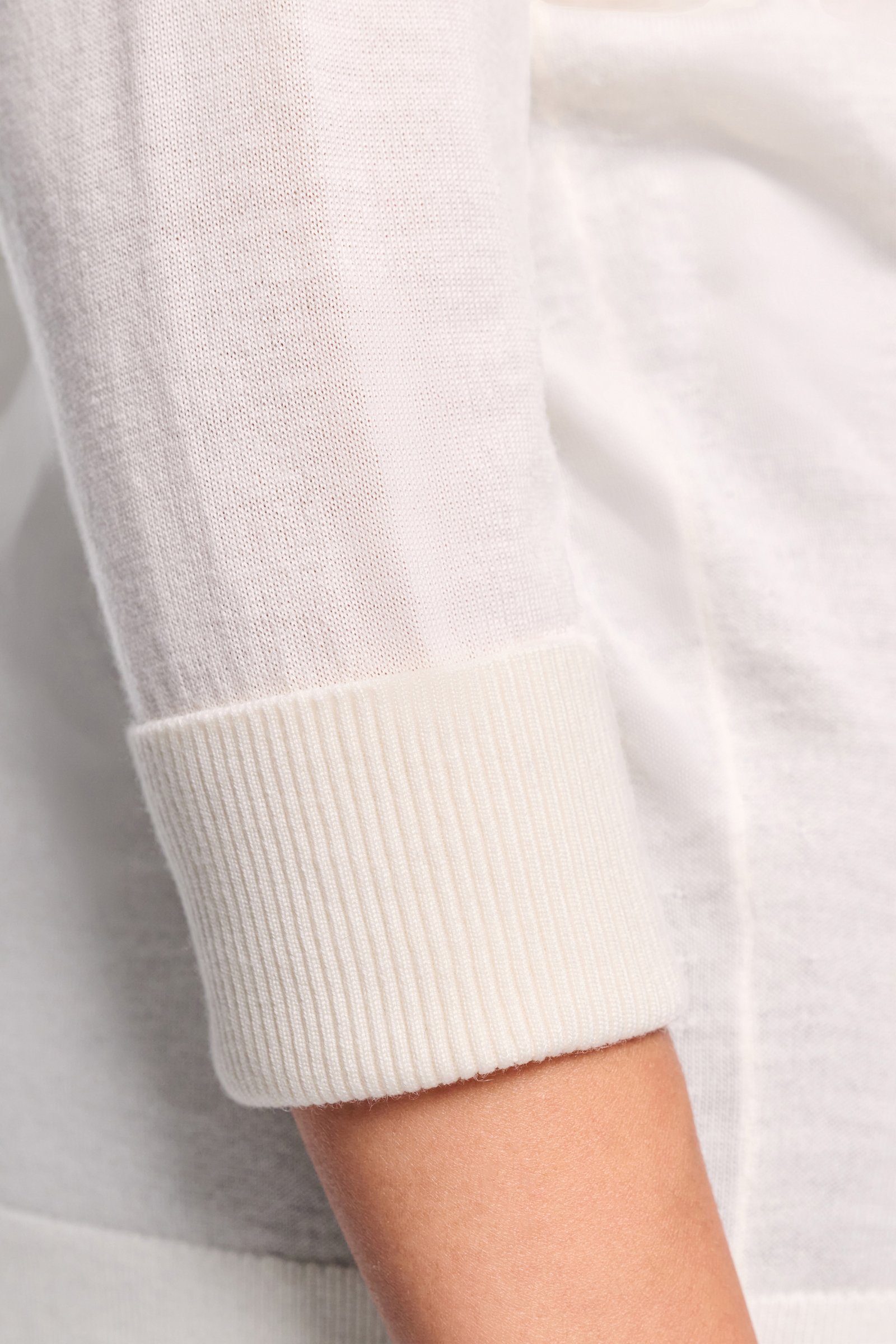 Dorothee Schumacher Langer Rollkragenpullover aus Merino pure white