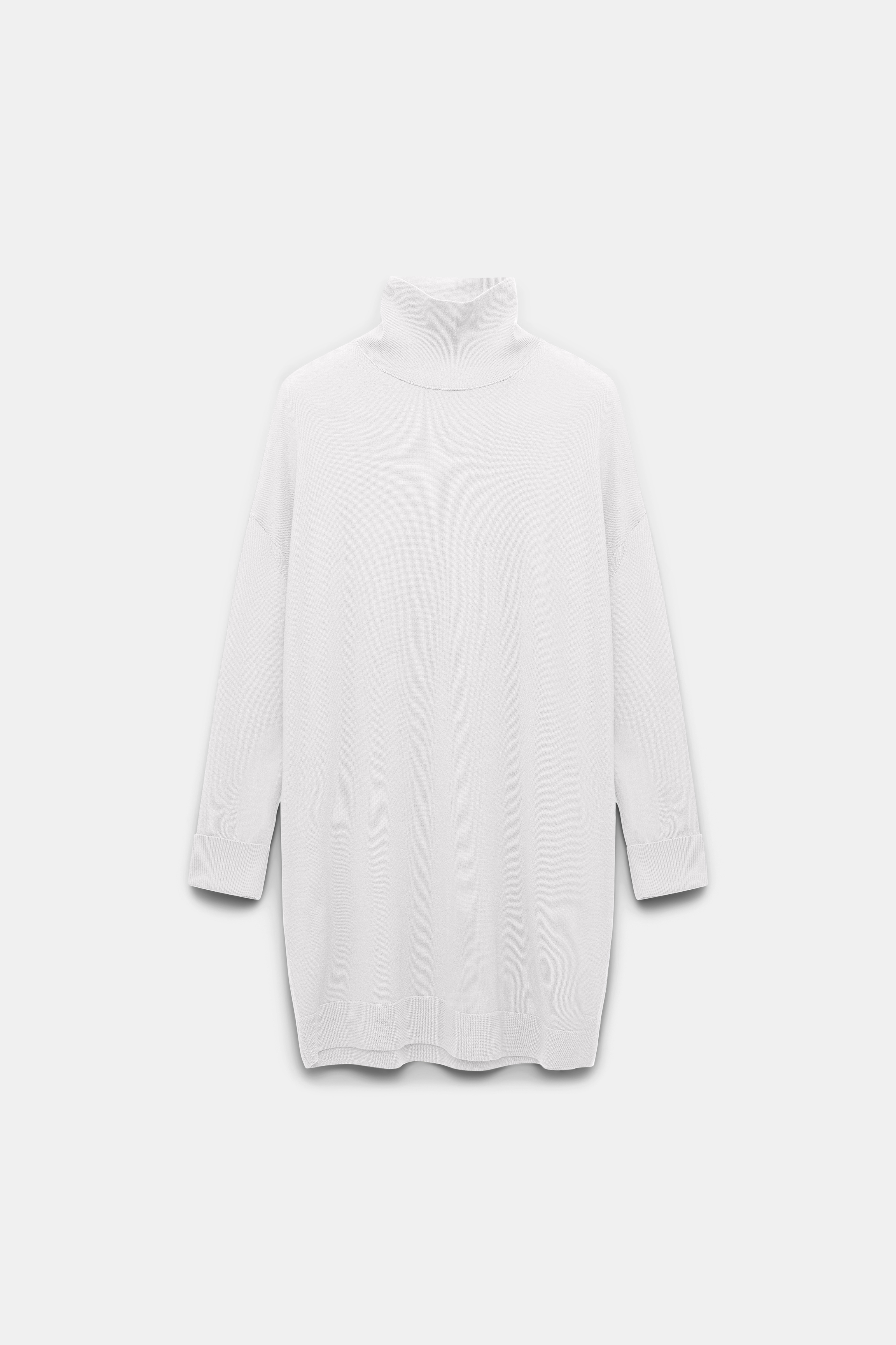 Dorothee Schumacher Langer Rollkragenpullover aus Merino pure white