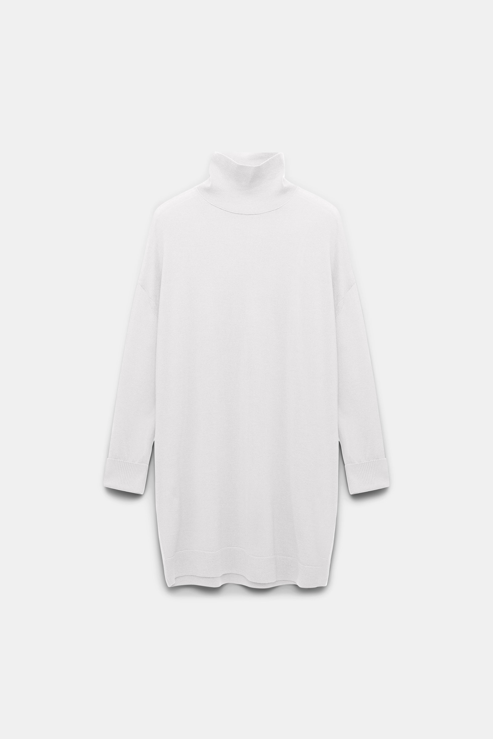 Dorothee Schumacher Langer Rollkragenpullover aus Merino pure white