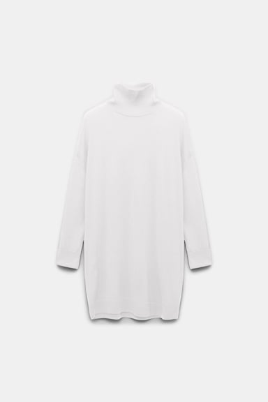 Dorothee Schumacher Long Merino turtleneck pure white