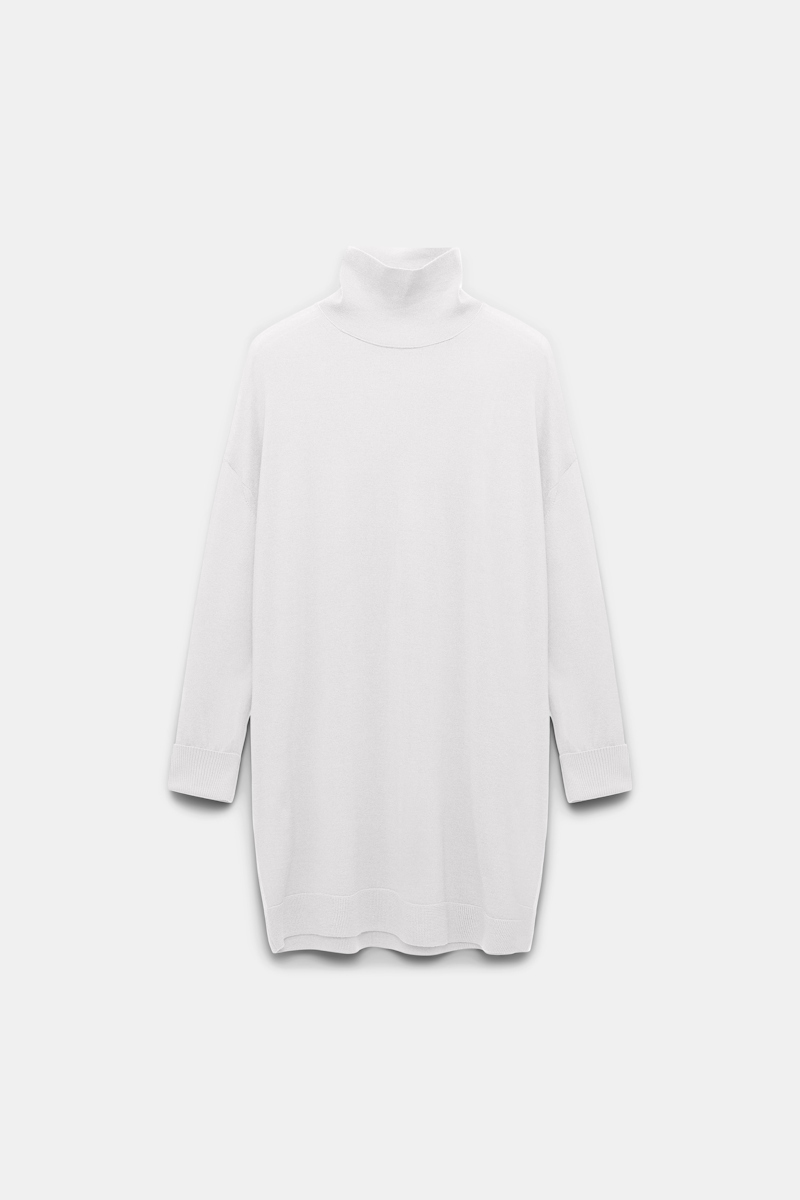 Dorothee Schumacher Women's White Long Merino Turtleneck Xxl