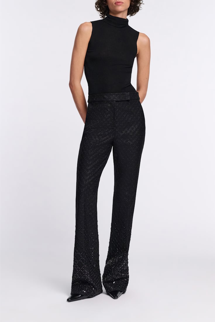 Dorothee Schumacher Sleeveless long Merino turtleneck pure black