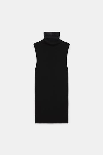 Dorothee Schumacher Sleeveless long Merino turtleneck pure black