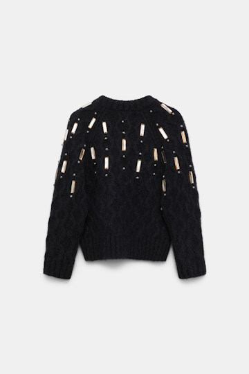 Dorothee Schumacher Hand-embellished cardigan pure black