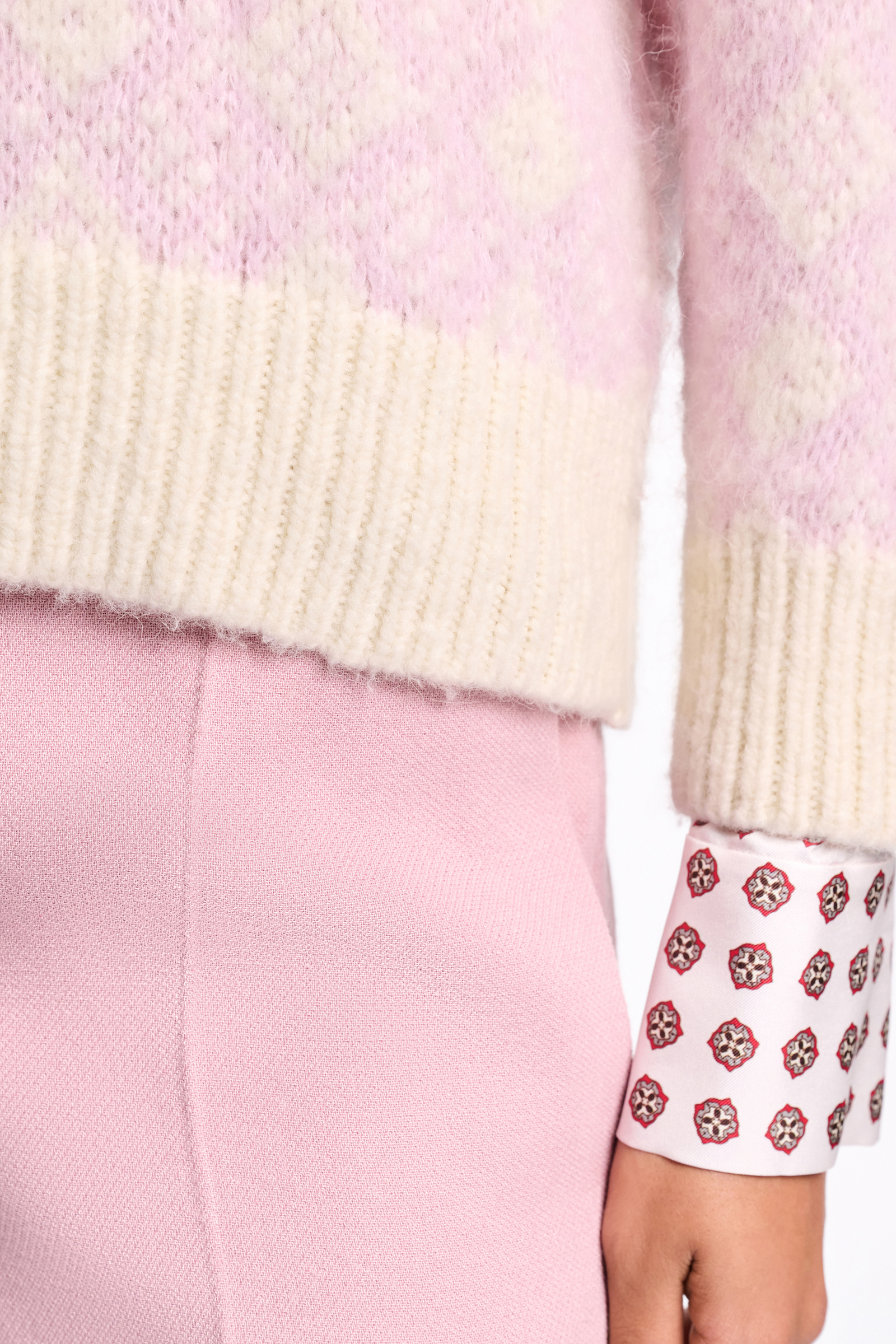 Dorothee Schumacher Jacquard Pullover rose diamant