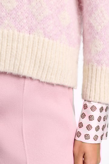 Dorothee Schumacher Jacquard knit pullover rose diamant