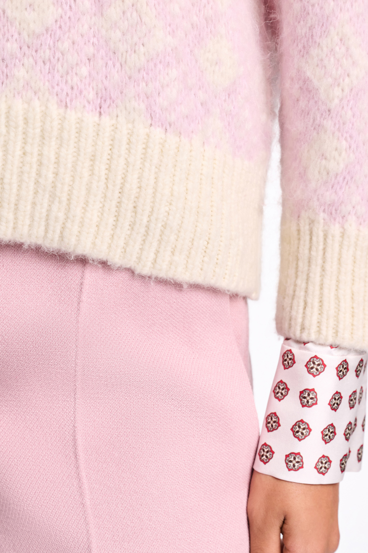 Dorothee Schumacher Jacquard Pullover rose diamant