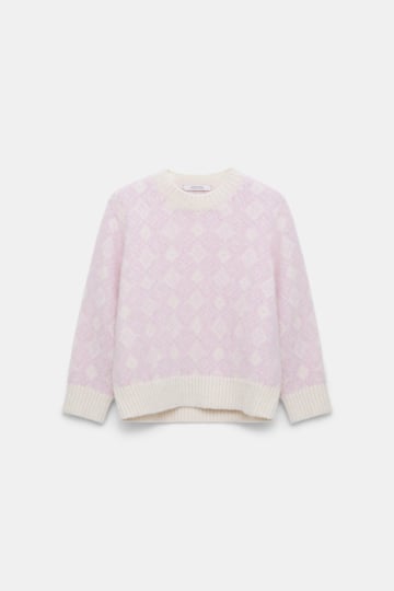 Dorothee Schumacher Jacquard Pullover rose diamant