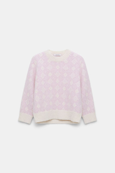 Dorothee Schumacher Jacquard knit pullover rose diamant