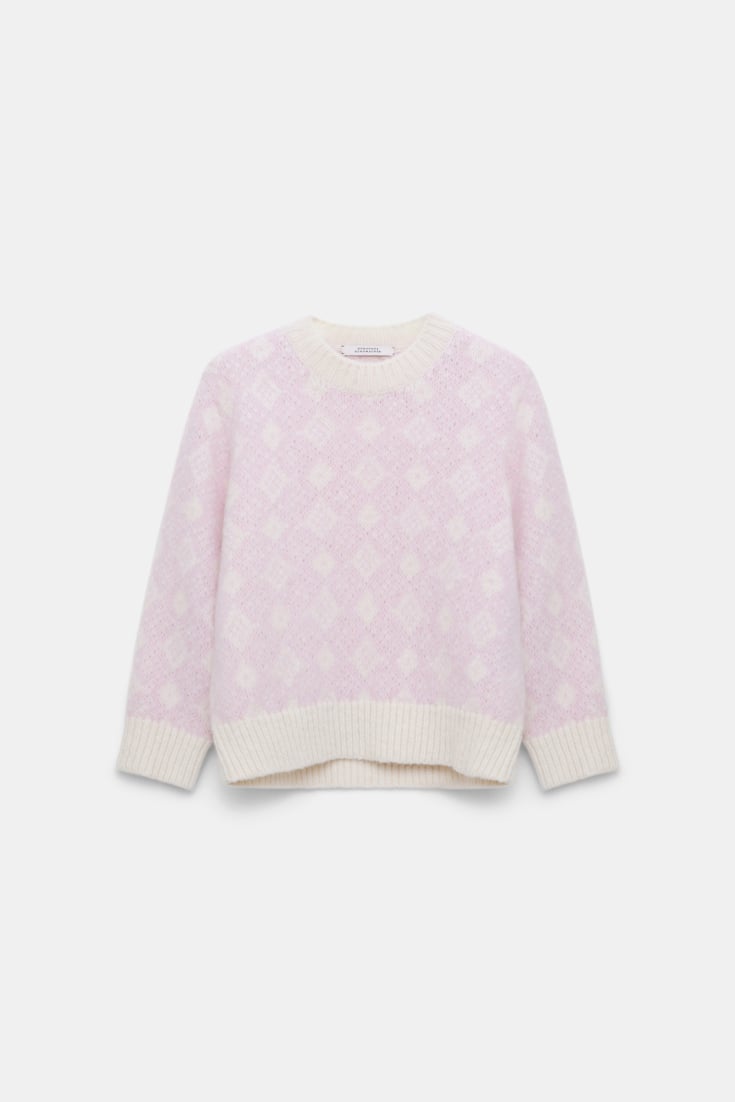 Dorothee Schumacher Jacquard Pullover rose diamant