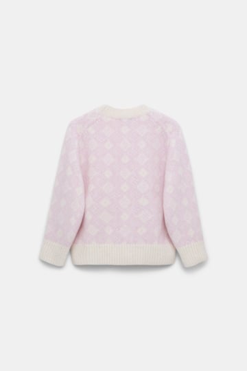 Dorothee Schumacher Jacquard knit pullover rose diamant