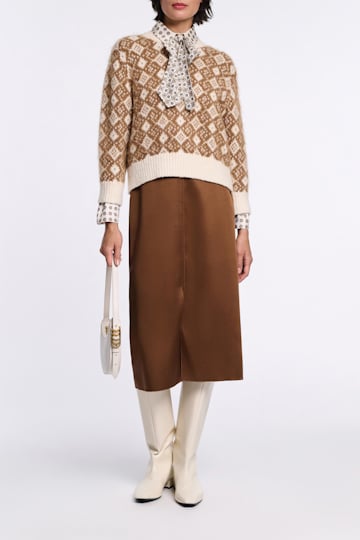 Dorothee Schumacher Jacquard knit pullover sherry diamant