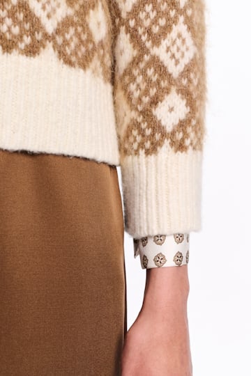 Dorothee Schumacher Jacquard knit pullover sherry diamant