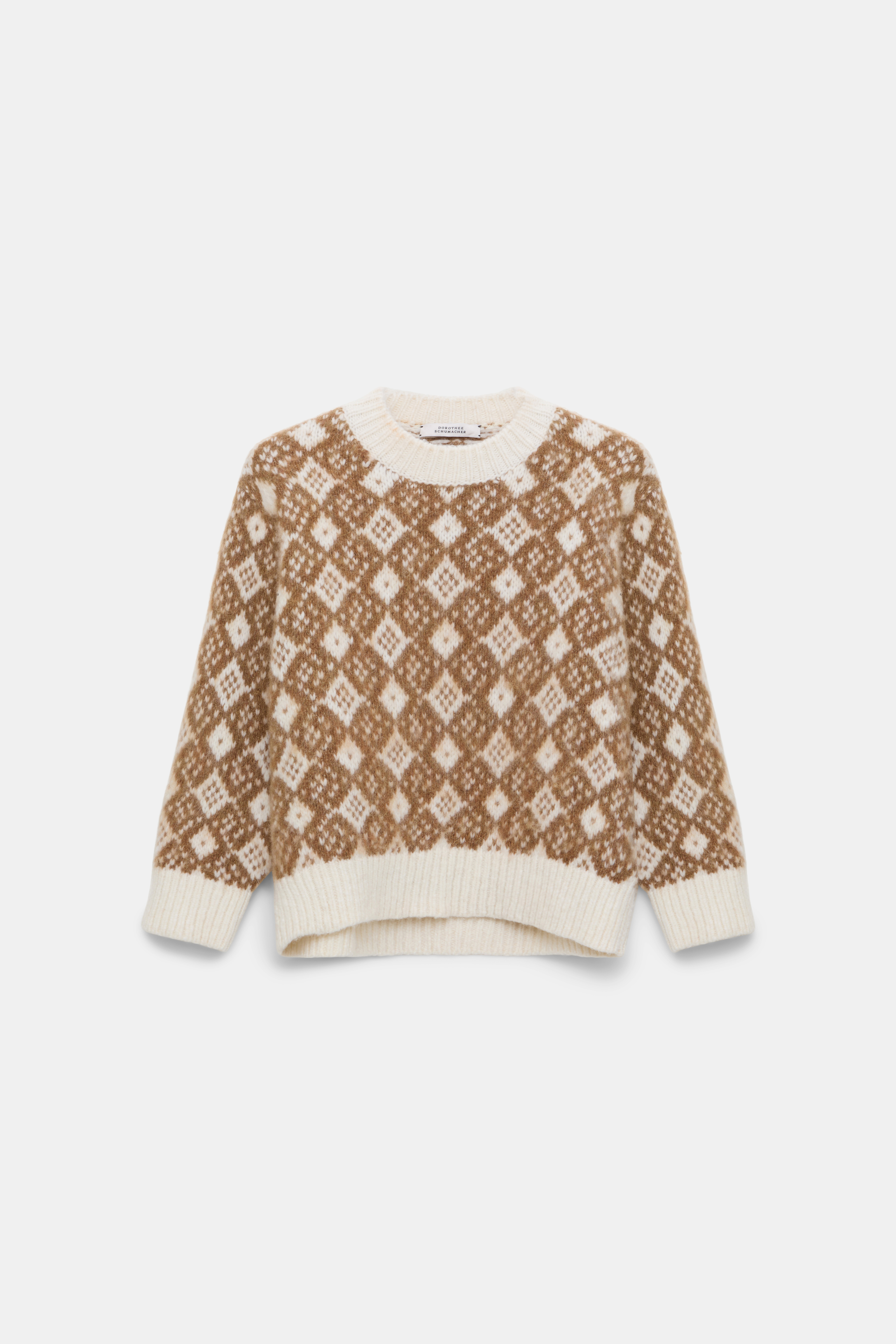 Dorothee Schumacher Jacquard knit pullover sherry diamant