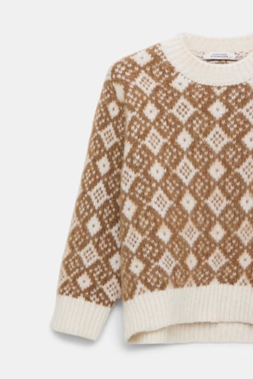 Dorothee Schumacher Jacquard knit pullover sherry diamant