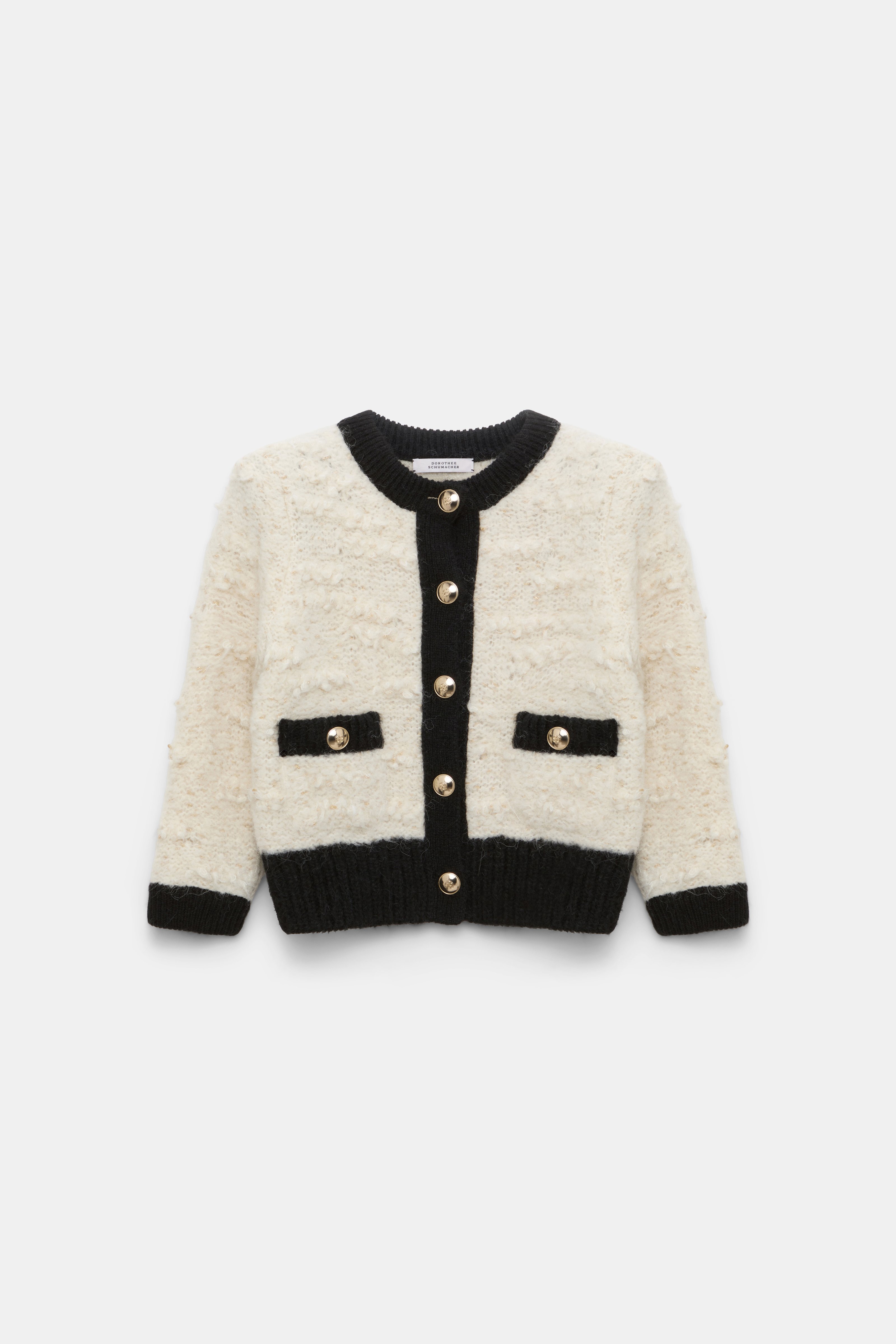 Dorothee Schumacher Zweifarbiger Cardigan creme black framed