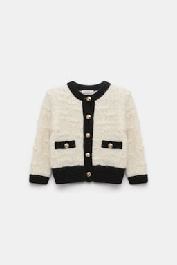 Dorothee Schumacher Zweifarbiger Cardigan creme black framed