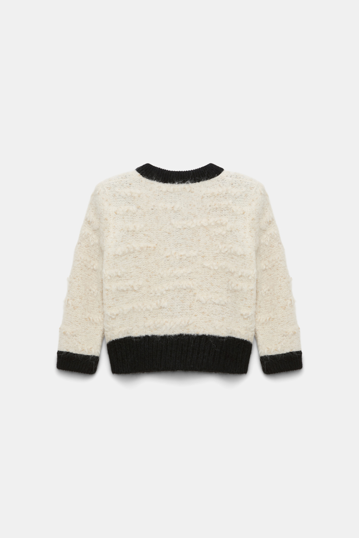 Dorothee Schumacher Zweifarbiger Cardigan creme black framed