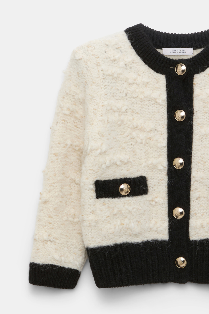 Dorothee Schumacher Zweifarbiger Cardigan creme black framed