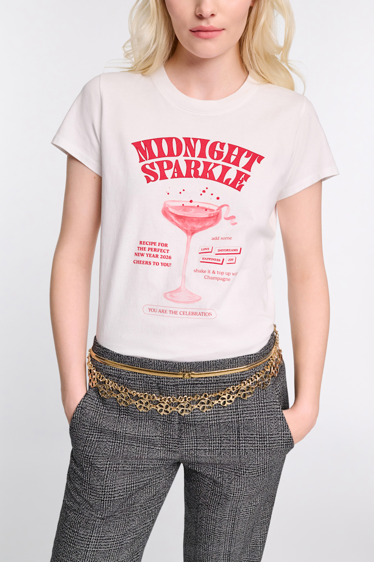 Dorothee Schumacher "Midnight sparkle" T-shirt print red