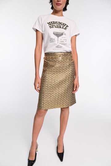 Dorothee Schumacher "Midnight sparkle" T-shirt print blk/gold