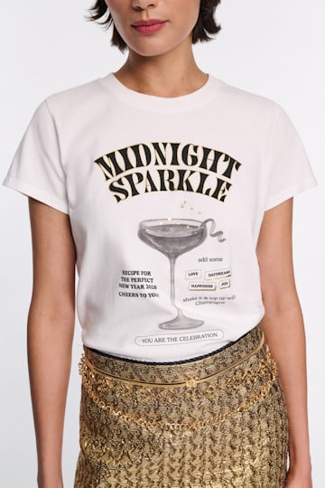 Dorothee Schumacher "Midnight sparkle" T-shirt print blk/gold