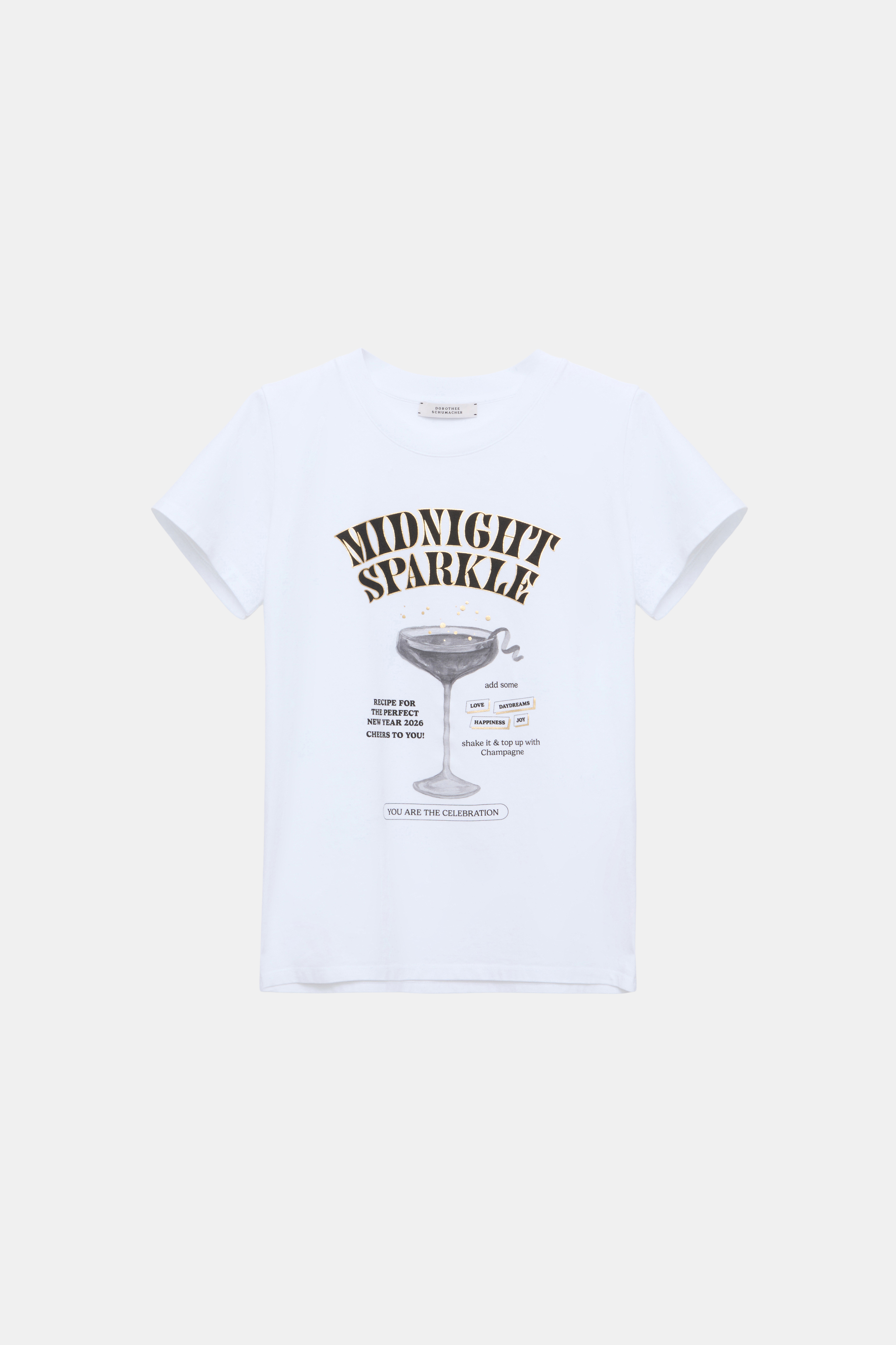 Dorothee Schumacher "Midnight sparkle" T-shirt print blk/gold
