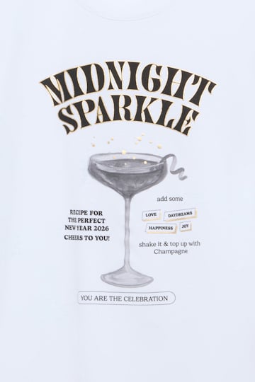 Dorothee Schumacher "Midnight sparkle" T-shirt print blk/gold