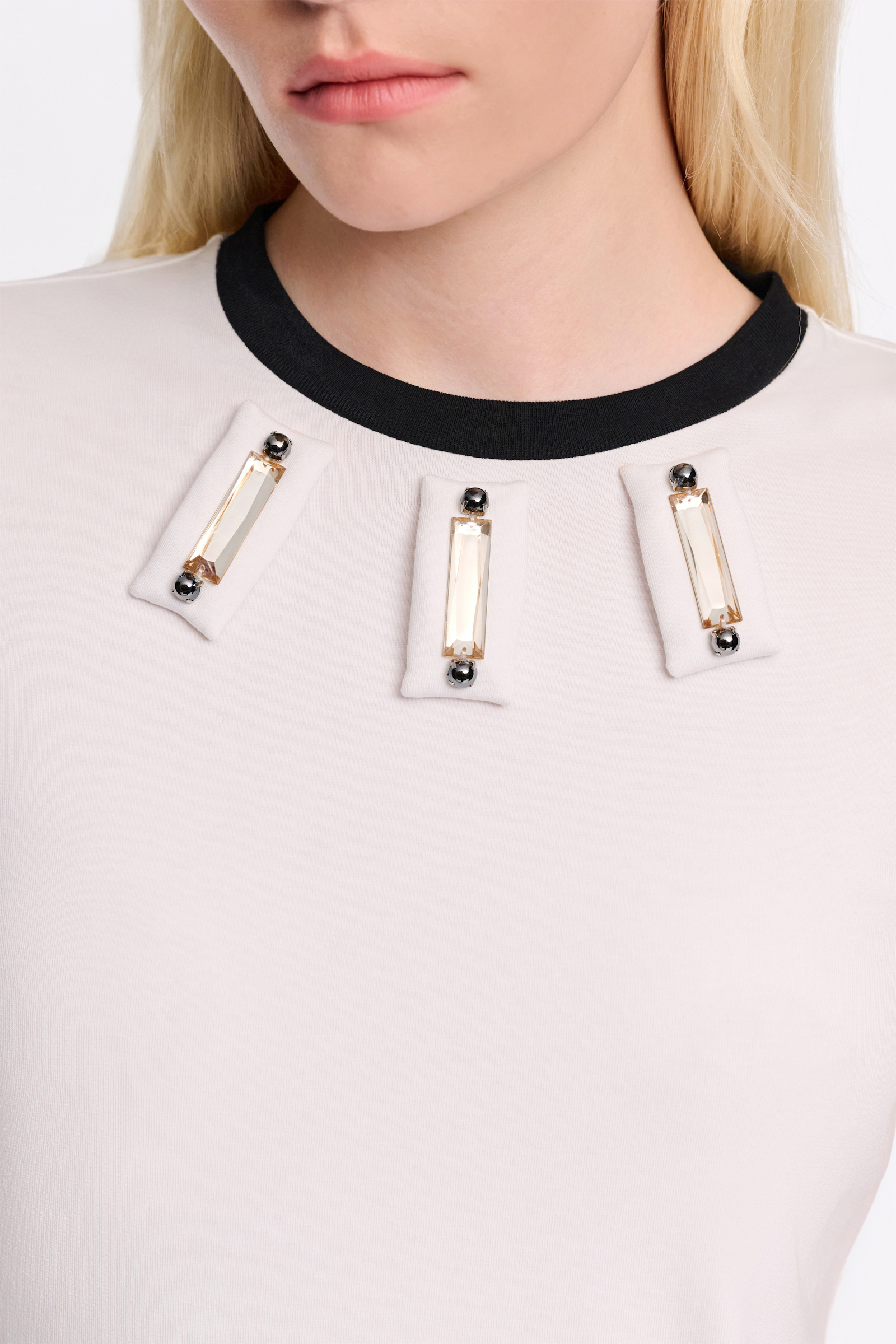 Dorothee Schumacher Von Hand besticktes T-Shirt camellia white