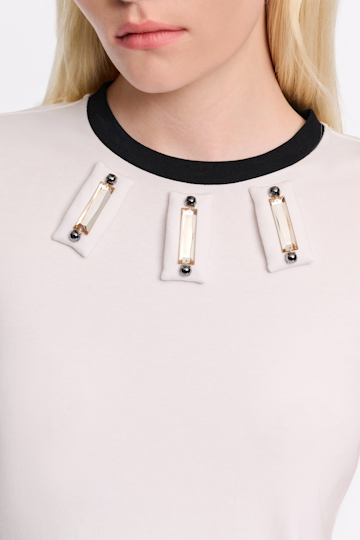 Dorothee Schumacher Embellished T-shirt camellia white