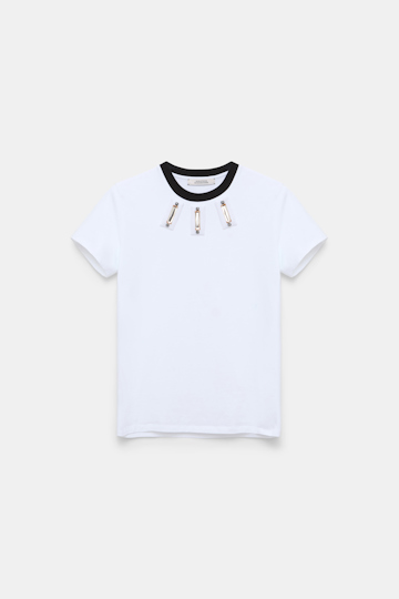 Dorothee Schumacher Embellished T-shirt camellia white