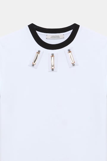 Dorothee Schumacher Embellished T-shirt camellia white