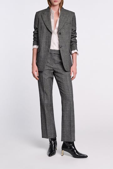 Dorothee Schumacher Glen plaid wool blazer salt & pepper glencheck