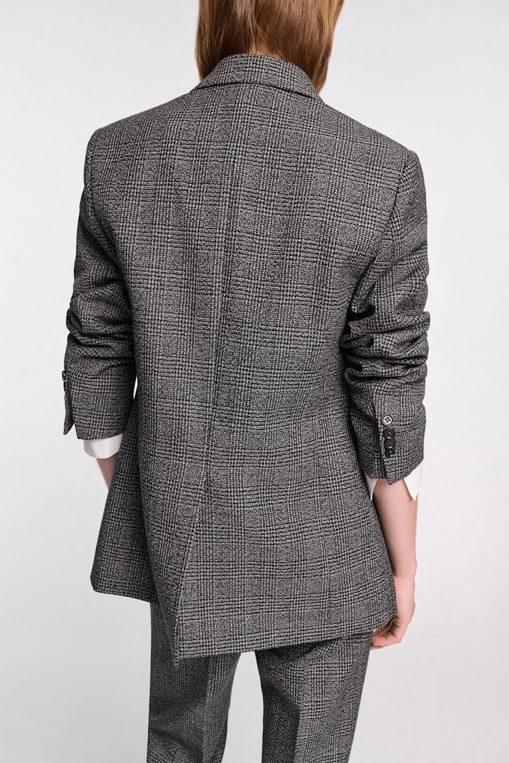 Dorothee Schumacher Glen plaid wool blazer salt & pepper glencheck